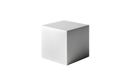Fototapeta premium White Cube Product Display: A simple, elegant white cube provides a minimalist backdrop for product photography, allowing your items to shine.