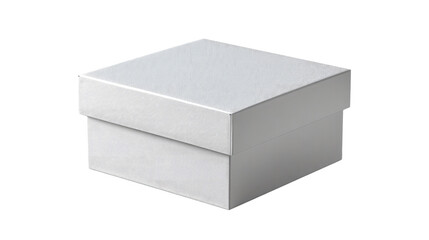 Minimalist White Box: A simple, square box with a lid, conveying a sense of understated elegance and versatility for product packaging or presentation.
