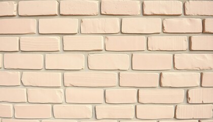 Obraz premium Pink, cream, and beige stone brick tile wall texture Subtle light and shadow detail, pink, old