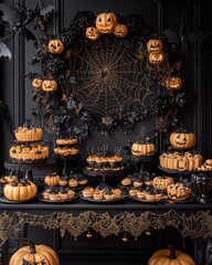 Spooky Halloween dessert display