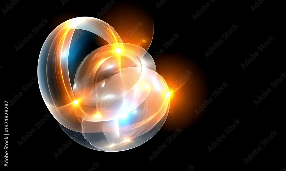 Poster abstract swirling forms of light and color