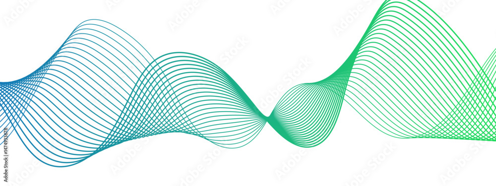 Aufkleber abstract colorful wavy lines and geometric design. geometric design with parallel lines pattern. tec