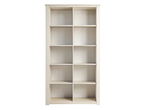 Elegant wooden bookcase with multiple shelves for organizing books and display