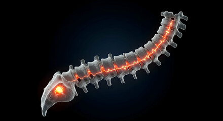 Human Spine Anatomy Medical Illustration Back Pain Relief Treatment Healthcare Spinal Cord Vertebrae