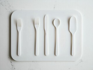 Minimalist White Cutlery