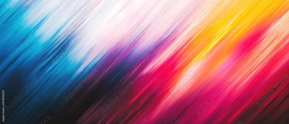 Poster dynamic spectrum flowing across an evocative colorful design