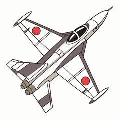 Modern fighter jet vector illustration