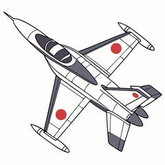 Modern fighter jet vector illustration