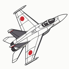 Modern fighter jet vector illustration