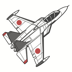 Modern fighter jet vector illustration