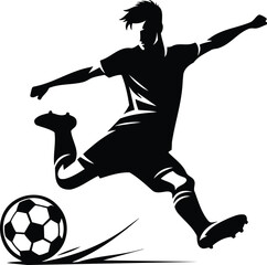 Kicking Soccer Ball Symbol