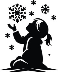 Winter Child Silhouette