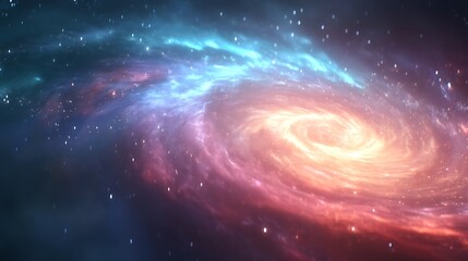Spiral galaxy nebula in deep space