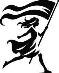 Marching child silhouette