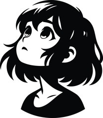 Young Girl Upward Gaze