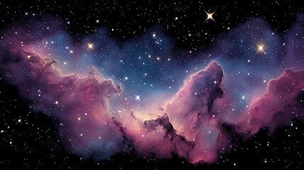 Obraz premium Nebulae in the cosmos. Vast cosmic clouds of gas and dust