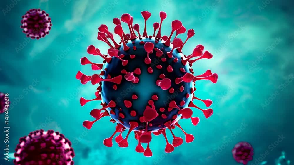 Aufkleber Microscopic View of a Virus Particle