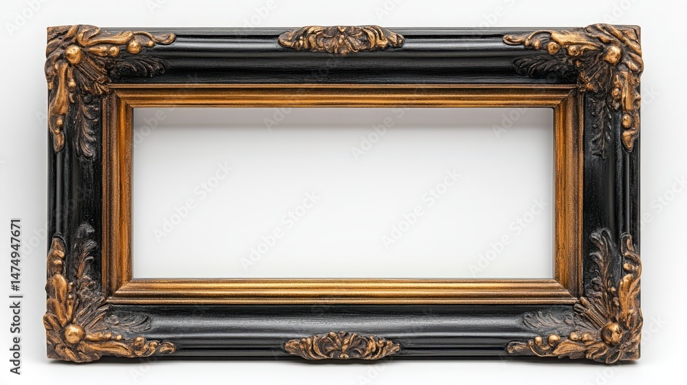 Aufkleber shadowbox frame depth - an empty deep-set shadowbox frame showing interior space and dimension on wh