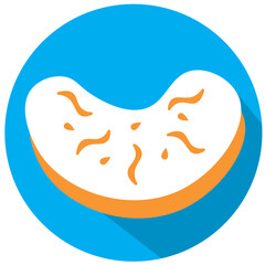 Isolated slice of a tangerine icon Vector