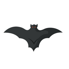 Isolated spooky halloween bat icon Vector