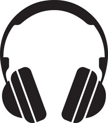 Headphone Icon Silhouette Vector | Clean Black Vector Art Illustration for Music Themes