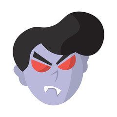 Isolated cute vampire costume avatar Vector