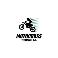 motocross silhouette logo vector illustration