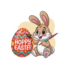 easter bunny with easter egg