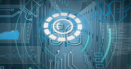 Image of text with globe and network of connections