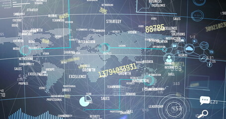 Image of text with globe and network of connections