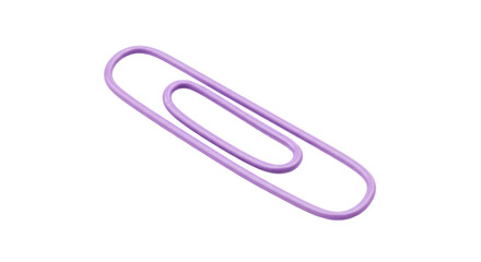 Isolated Purple Paper Clip