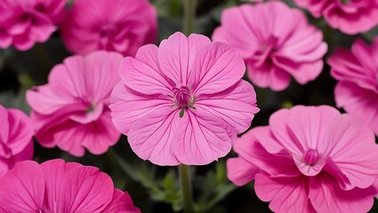 Fototapeta premium pink Geranium flower in garden