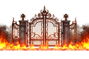 Gates to Hell  isolated on white background PNG