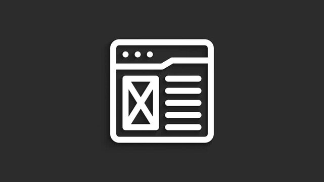 Landing Page &ndash; 4K UI Lineal Web Icon Animation
