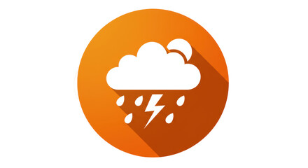 Isolated Storm Cloud Icon