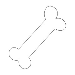 Isolated cartoon style halloween bone icon Vector