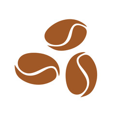 coffee beans vector illustration. Isolated on white	