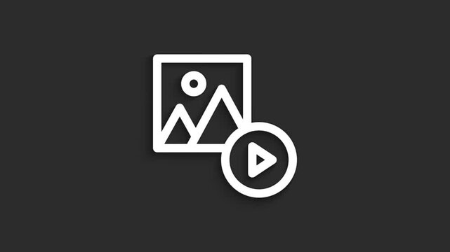 Motion &ndash; Dynamic UX Lineal Icon Animation, 4K on Black