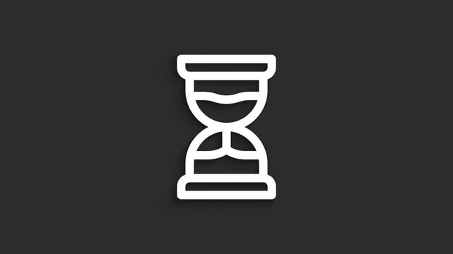 Sand clock &ndash; 4K Time-based Lineal UI Icon Animation