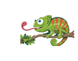 green chameleon cartoon