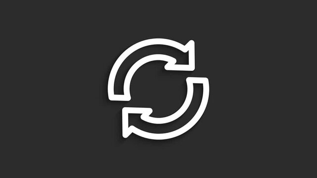 Refresh &ndash; Reload Lineal UI Icon Animation, 4K