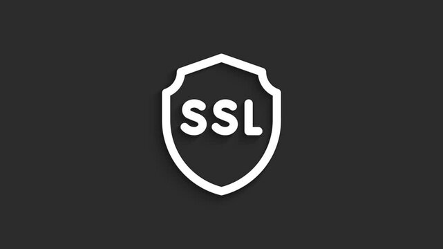 SSL &ndash; Secure Web Lineal Icon Animation in 4K
