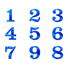 collection of numbers with gradient color logo design