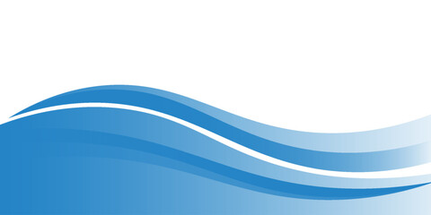 Blue and white business wave banner background. vector