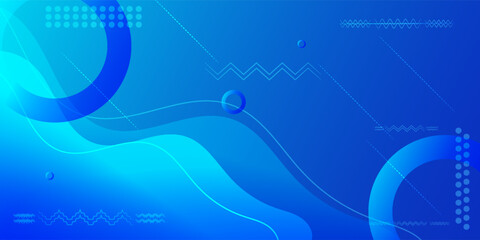 Blue abstract background. Dynamic shapes composition. Vector illustration