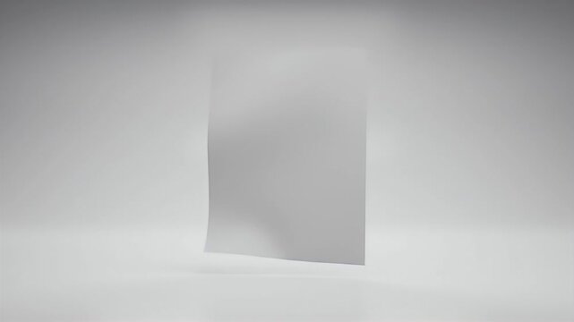 Blank white paper sheet mockup