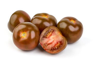 Fresh ripe kumatoes, isolated on white background.