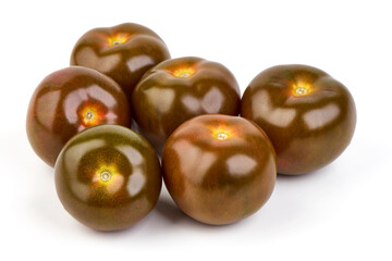 Fresh ripe kumatoes, isolated on white background.