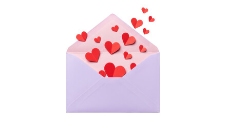 Isolated Envelope with Hearts