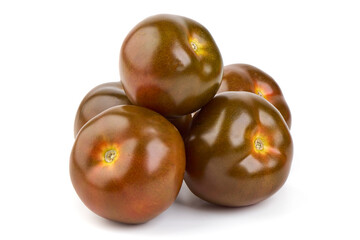 Fresh ripe kumatoes, isolated on white background.
